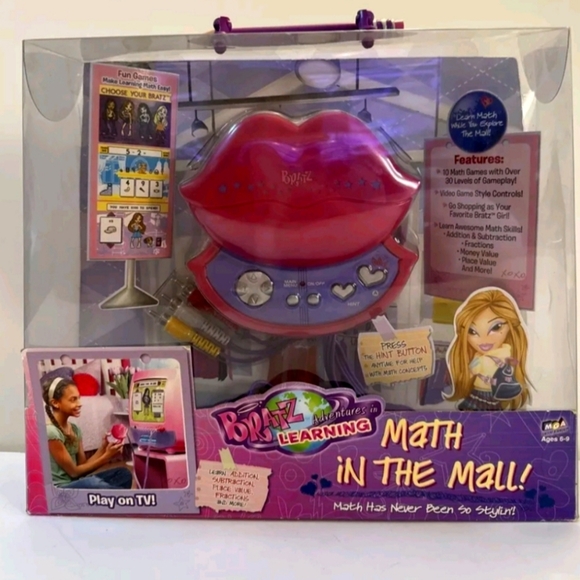 Bratz MGA Adventures In Learning Math In The Mall Plug & Play Game Lips Shaped - Picture 1 of 5